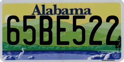 AL license plate 65BE522