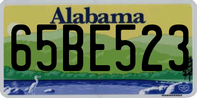 AL license plate 65BE523