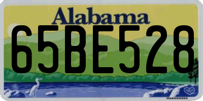 AL license plate 65BE528