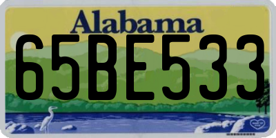 AL license plate 65BE533