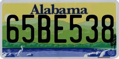 AL license plate 65BE538