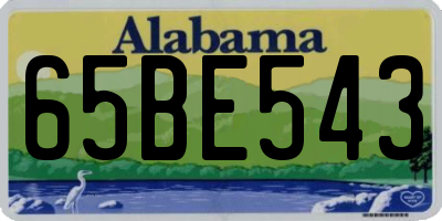 AL license plate 65BE543