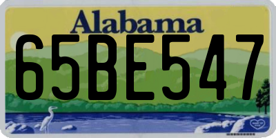 AL license plate 65BE547