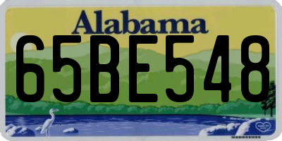 AL license plate 65BE548