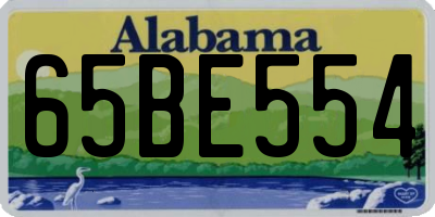 AL license plate 65BE554