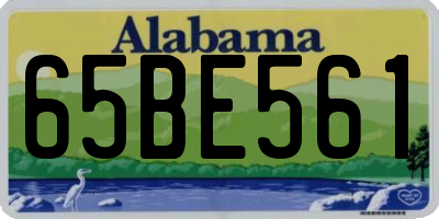 AL license plate 65BE561