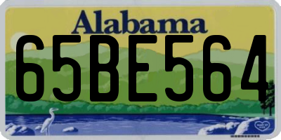 AL license plate 65BE564