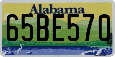AL license plate 65BE570
