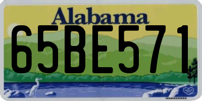 AL license plate 65BE571