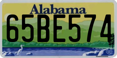 AL license plate 65BE574