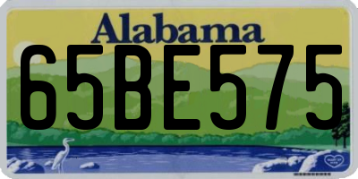 AL license plate 65BE575