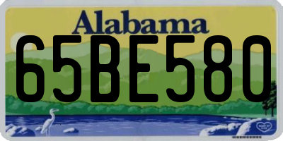 AL license plate 65BE580