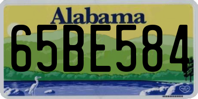 AL license plate 65BE584
