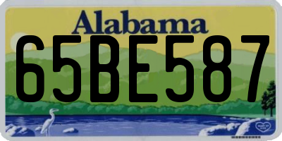 AL license plate 65BE587