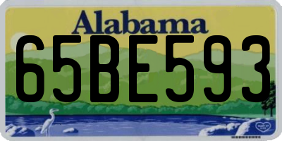 AL license plate 65BE593