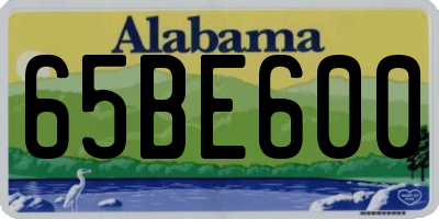 AL license plate 65BE600