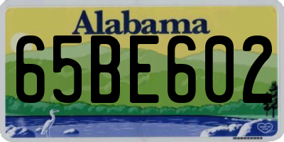 AL license plate 65BE602