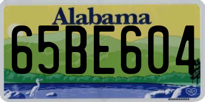AL license plate 65BE604