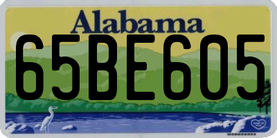 AL license plate 65BE605