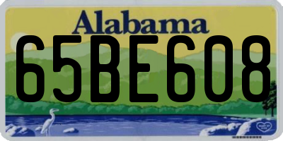 AL license plate 65BE608