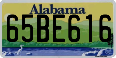 AL license plate 65BE616