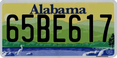 AL license plate 65BE617