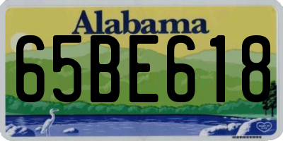 AL license plate 65BE618