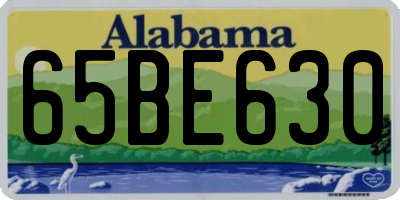 AL license plate 65BE630