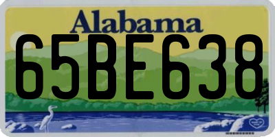 AL license plate 65BE638
