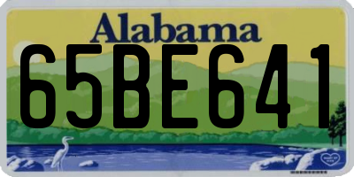 AL license plate 65BE641