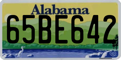 AL license plate 65BE642