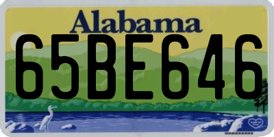 AL license plate 65BE646