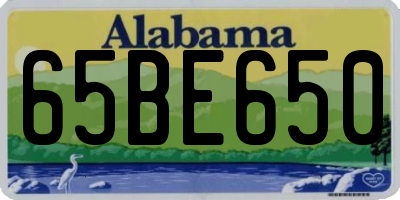 AL license plate 65BE650