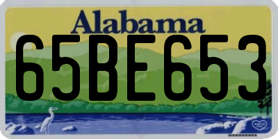 AL license plate 65BE653
