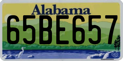 AL license plate 65BE657