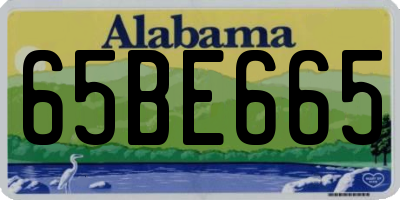 AL license plate 65BE665