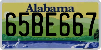 AL license plate 65BE667