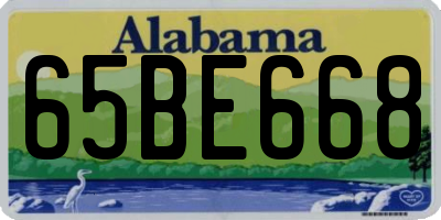 AL license plate 65BE668