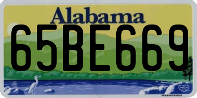 AL license plate 65BE669