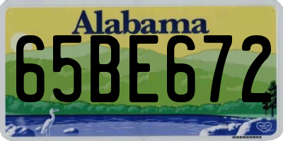 AL license plate 65BE672
