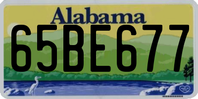 AL license plate 65BE677