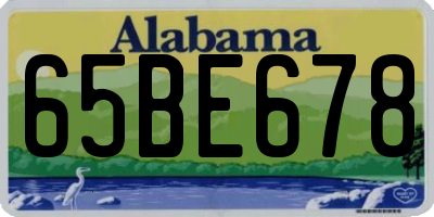 AL license plate 65BE678