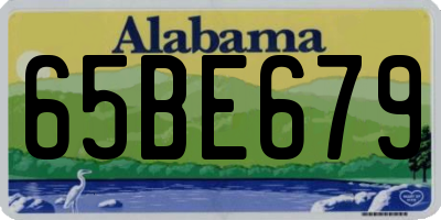 AL license plate 65BE679