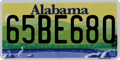 AL license plate 65BE680