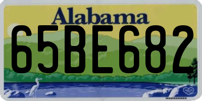 AL license plate 65BE682