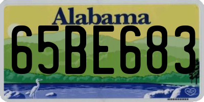 AL license plate 65BE683
