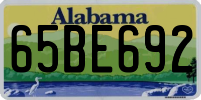AL license plate 65BE692