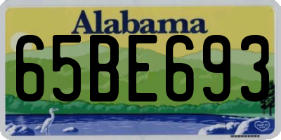 AL license plate 65BE693