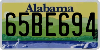 AL license plate 65BE694