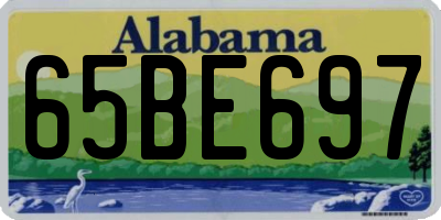 AL license plate 65BE697